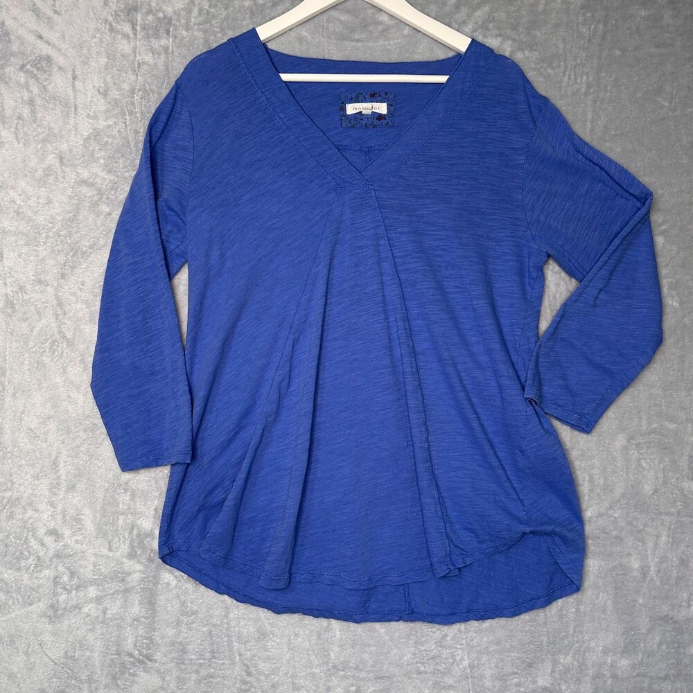 Mododoc Cotton Knit V-Neck Tunic Large - Picture 2 of 11